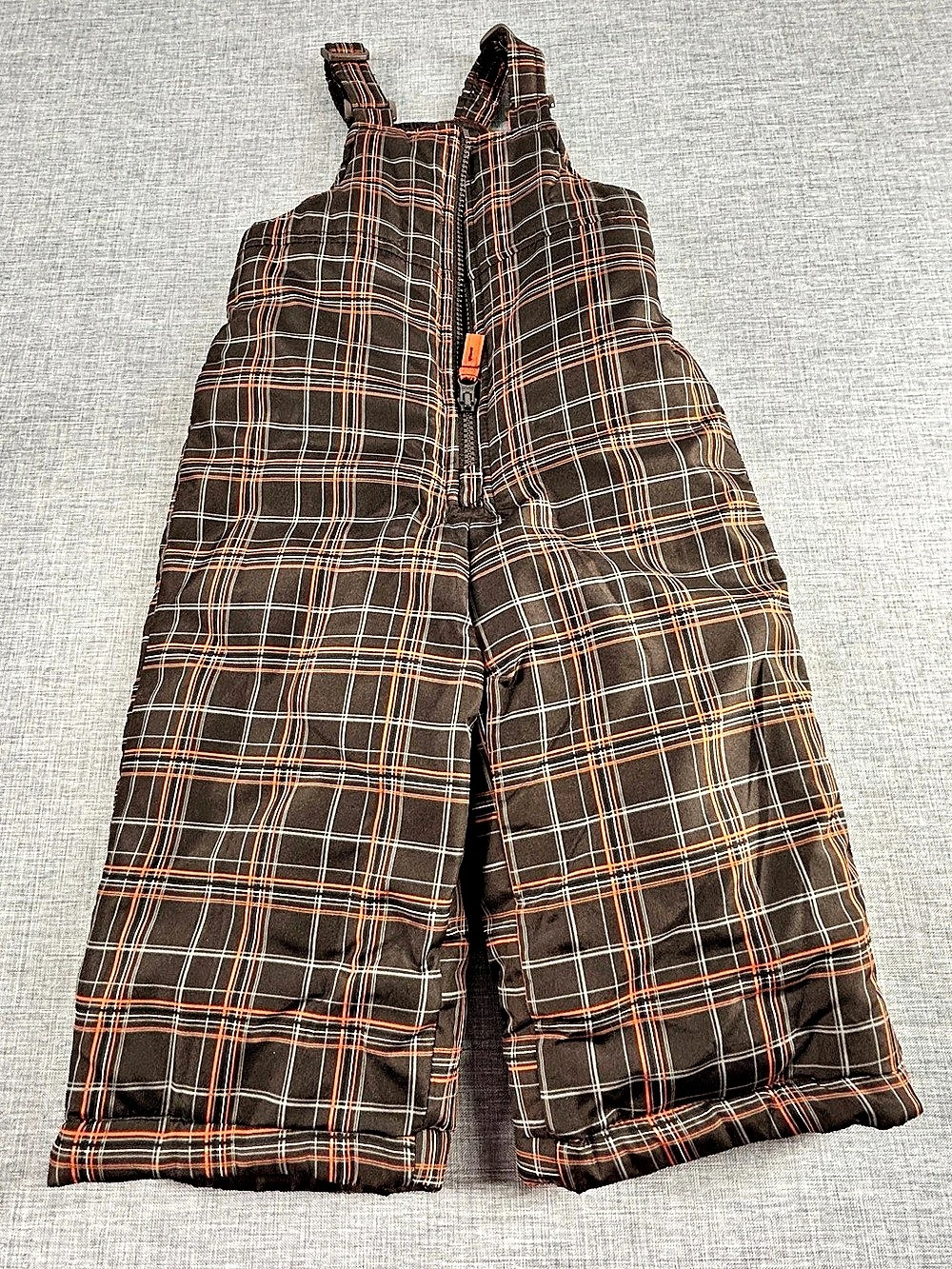 CRG Plaid Baby Romper Brown & Orange Size 12M Like New